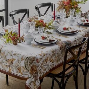 Williams Sonoma Plymouth turkey tablecloth